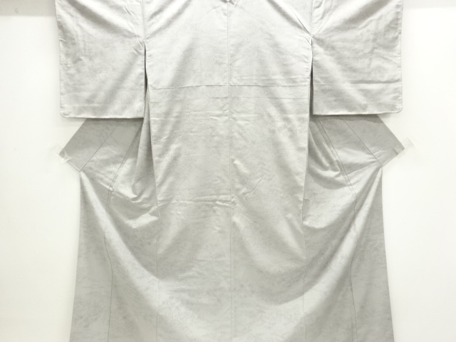 Hand-woven pongee kimono with woven floral pattern